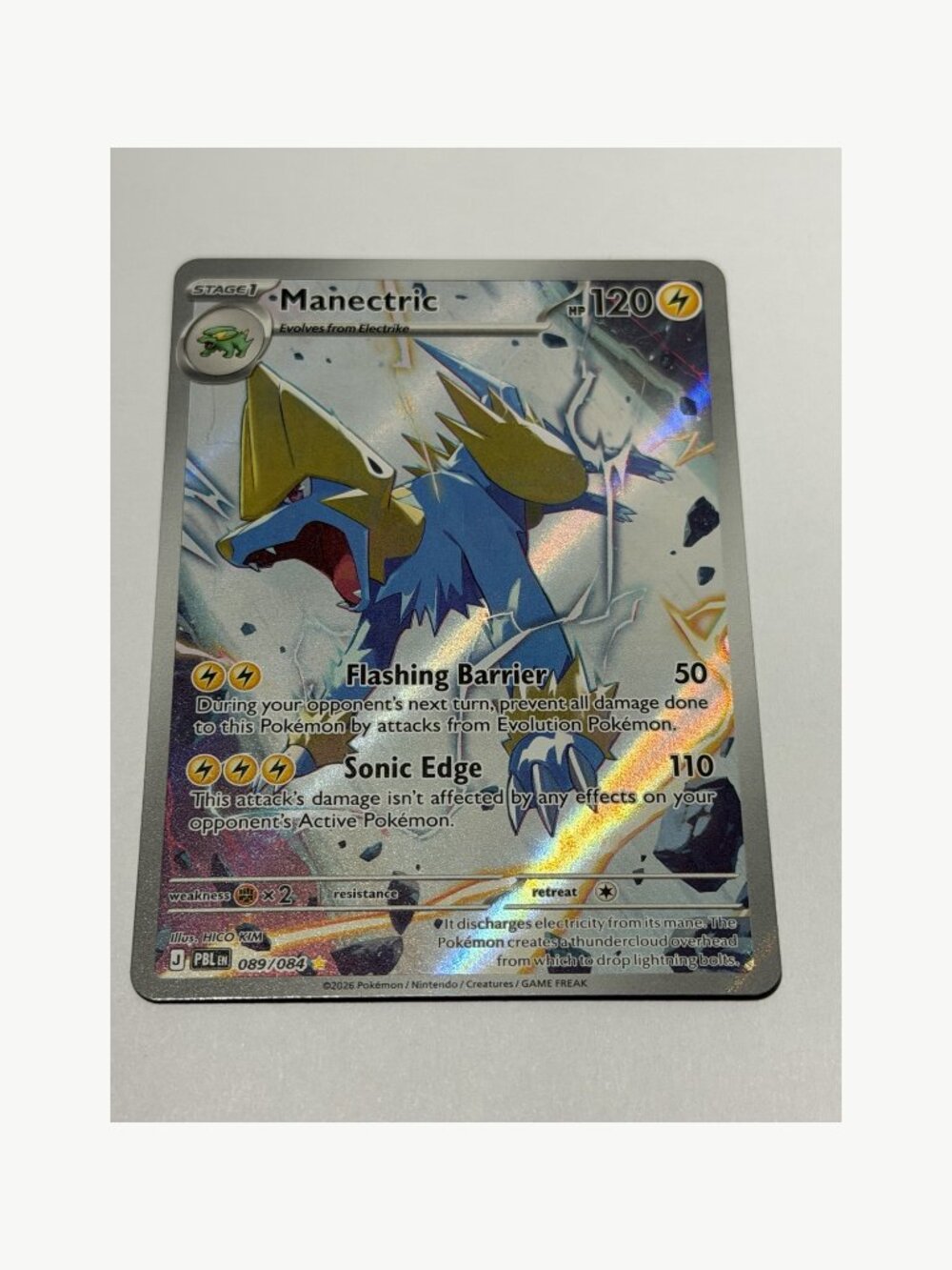 2026 Pokemon Manectric 089/084 IR Holo Raw NM